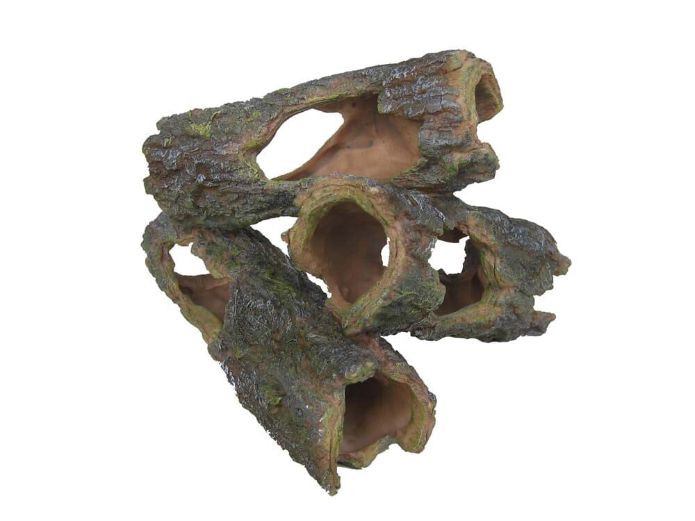 Weco Products Wecorama Sleepy Hollows Mossy Log Pile Terrarium Ornament - Brown and Green  