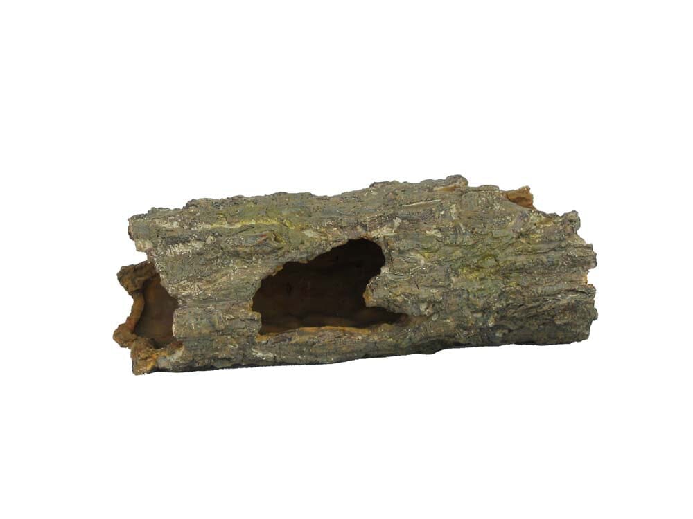 Weco Products Wecorama Sleepy Hollows Mossy Log Terrarium Ornament with Hollow - Brown/Green - Medium  