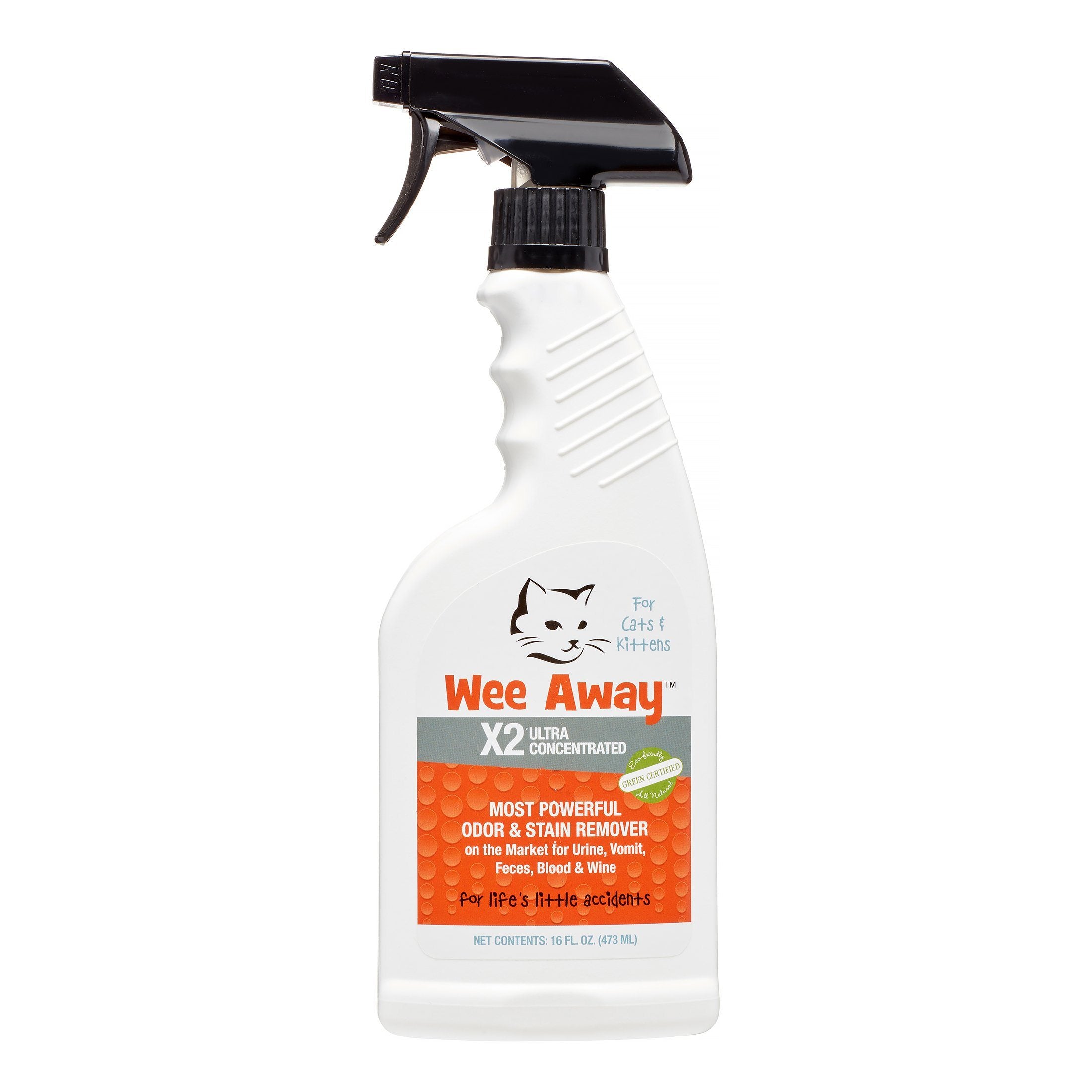 Wee Away Cats X2 Stain and Odor Eliminator - 16 oz Bottle  