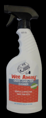 Wee Away Crate Cage Toy Cleaner Cat and Dog Stain and Odor Remover - 16 oz Bottle