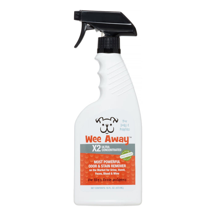 Wee Away Dogs X2 Cat and Dog Stain and Odor Eliminator - 16 oz Bottle