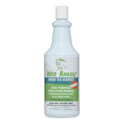 Wee Away Green Tea Quarts Cat and Dog Stain and Odor Eliminator - 32 oz Bottle