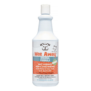Wee Away Quarts Cat and Dog Stain and Odor Eliminator - 32 oz Bottle