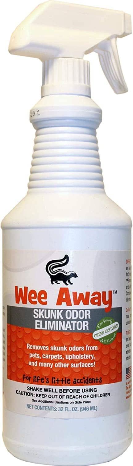 Wee Away Skunk Cat and Dog Odor Eliminator Quarts - 32 Oz Bottle  