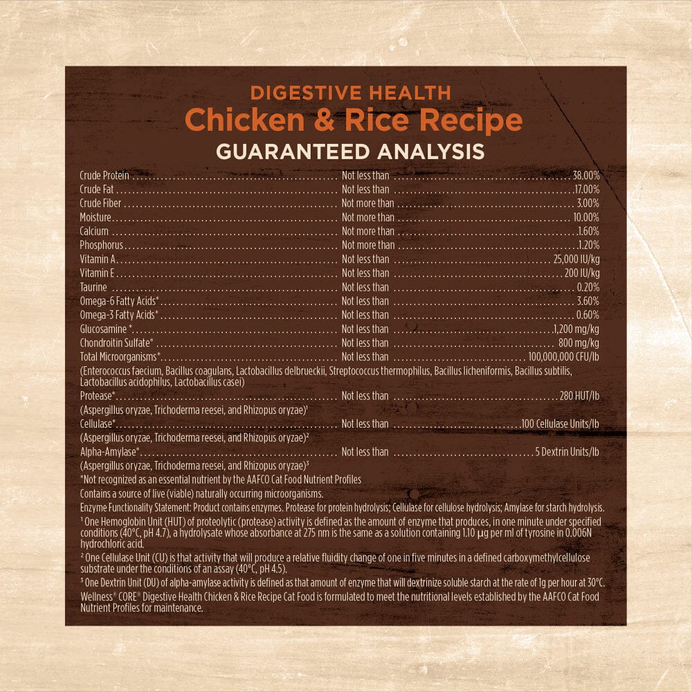 Wellness Core Digestive Health Chicken Recipe Dry Cat Food  