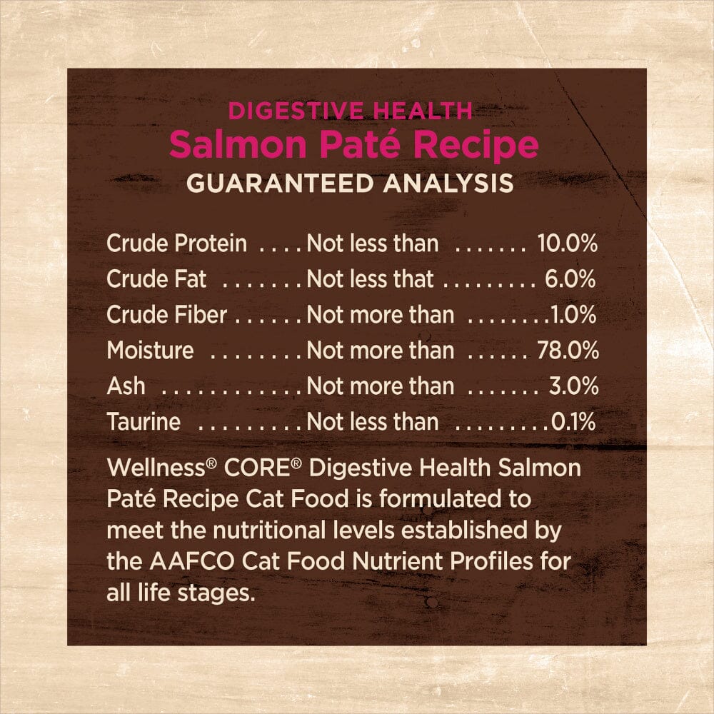 Wellness Core Digestive Health Salmon Pate Recipe Canned Cat Food  