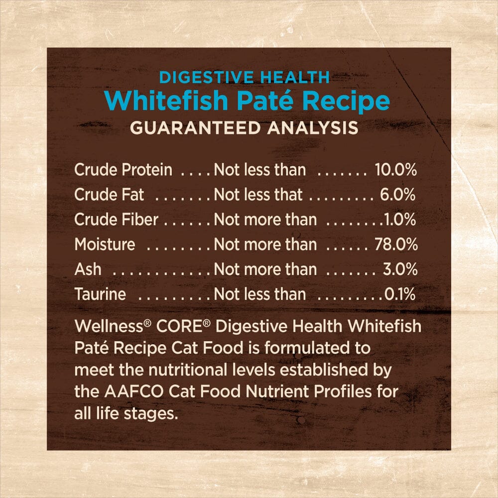 Wellness Core Digestive Health Whitefish Pate Recipe Canned Cat Food  