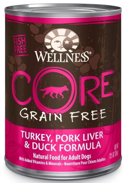 Wellness CORE Grain Free Natural Turkey, Pork Liver and Duck Recipe Wet Canned Dog Food  
