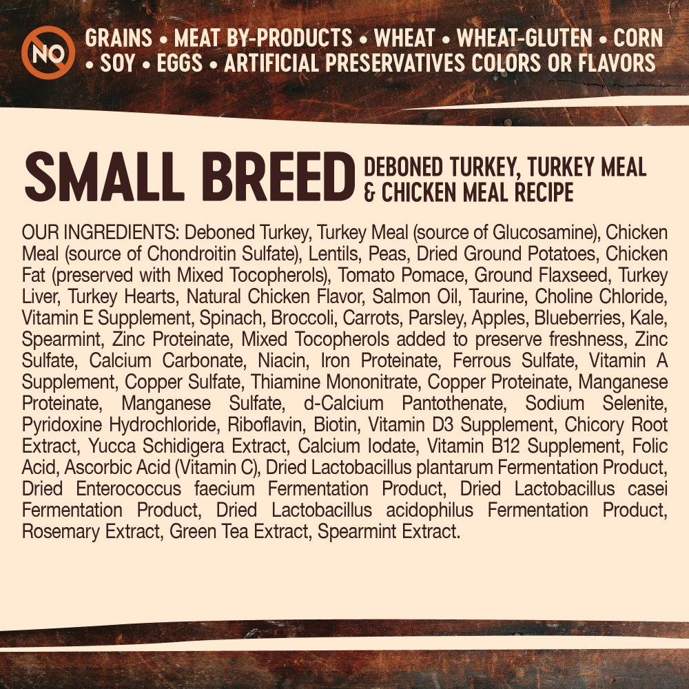 Wellness CORE RawRev Natural Small Breed Grain Free Original Turkey & Chicken with Freeze Dried Turkey Dry Dog Food  