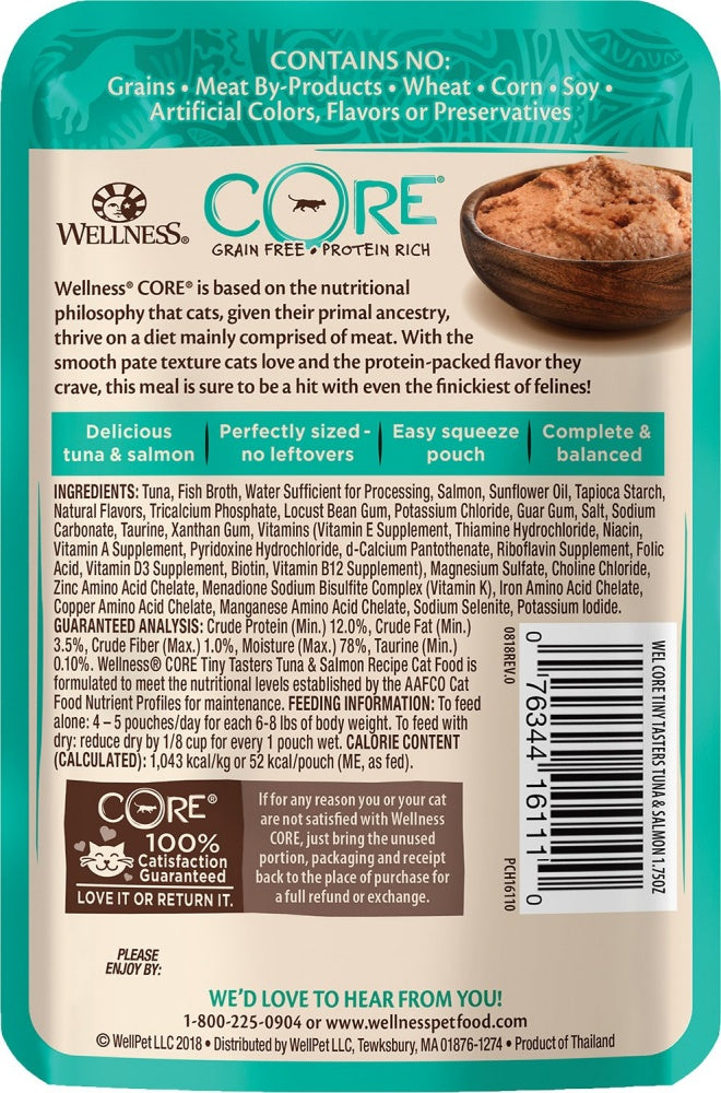 Wellness CORE Tiny Tasters Tuna & Salmon Pate Wet Cat Food  