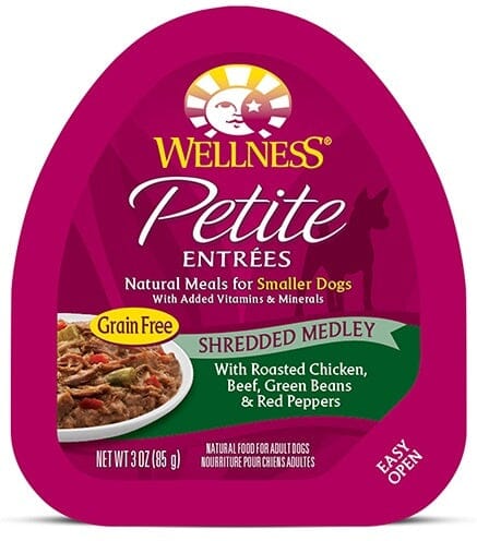 Wellness Small Breed Natural Petite Entrees Shredded Medley with Roasted Chicken, Beef,...