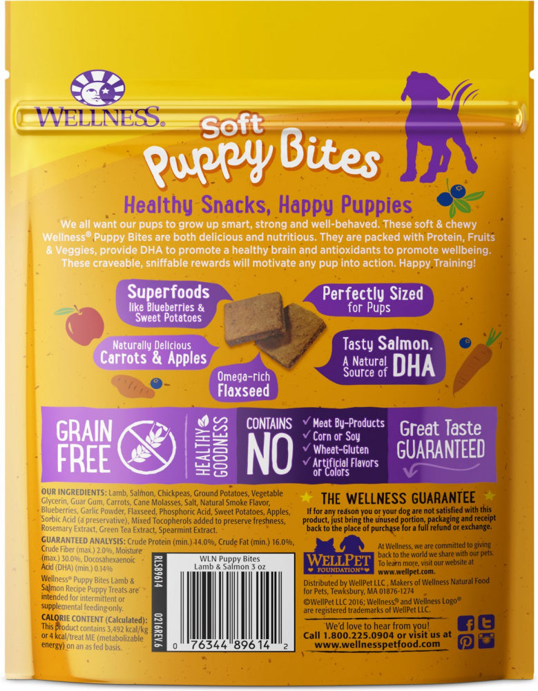 Wellness Soft Puppy Bites Lamb & Salmon Recipe Dog Treats  