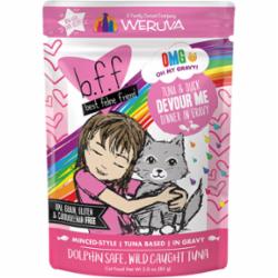 Weruva BFF OMG DEVOUR Tuna Duck Wet Cat Food - 3 Oz Pouch - Case of 12  