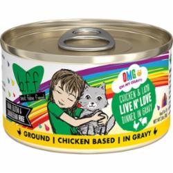 Weruva BFF OMG LIVE LOVE Chicken Canned Cat Food - 2.8 Oz - Case of 12