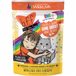 Weruva BFF OMG SHINE BRIGHT Chicken Wet Cat Food - 3 Oz Pouch - Case of 12