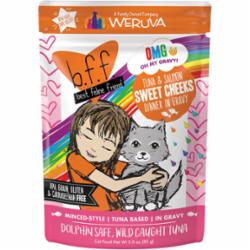 Weruva BFF OMG SWEET CHEEKS Tuna Salmon Wet Cat Food - 3 Oz Pouch - Case of 12