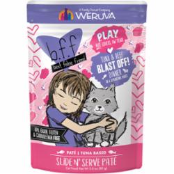 Weruva BFF PLAY BLASTOFF Tuna Pate Wet Cat Food - 3 Oz Pouch - Case of 12  