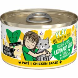 Weruva BFF PLAY LAUGH OUT LOUD Chicken Pate Canned Cat Food - 2.8 Oz - Case of 12
