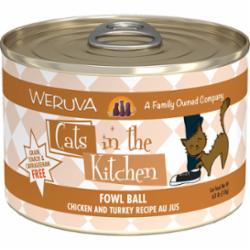 Weruva Cats in the Kitchen FOWL BALL Canned Cat Food - 6 Oz - Case of 24