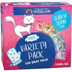 Weruva Cats in the Kitchen Slide N' Serve BRATPACK Wet Cat Food - 3 Oz Pouch Variety Pack - Case of 12  