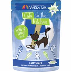 Weruva Cats in the Kitchen Slide N' Serve CATTYSHACK Wet Cat Food - 3 Oz Pouch - Case of 12  