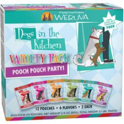 Weruva Dogs in the Kitchen Variety POOCH PARTY Wet Dog Food - 2.8 Oz Pouch - Case of 12  