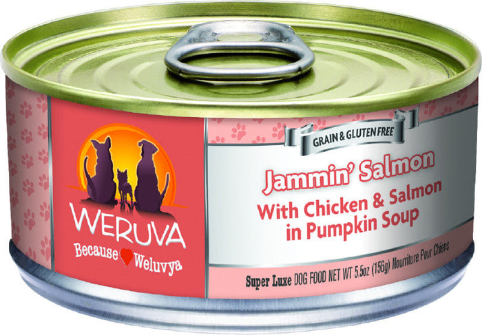 Weruva Jammin' Salmon Canned Dog Food - 5.5 Oz - Case of 24