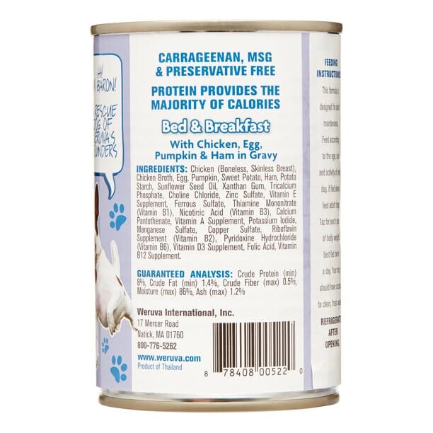Weruva Meals N' More BED N' BREAKFAST Wet Dog Food - 3 Oz Tub - Case of 12  
