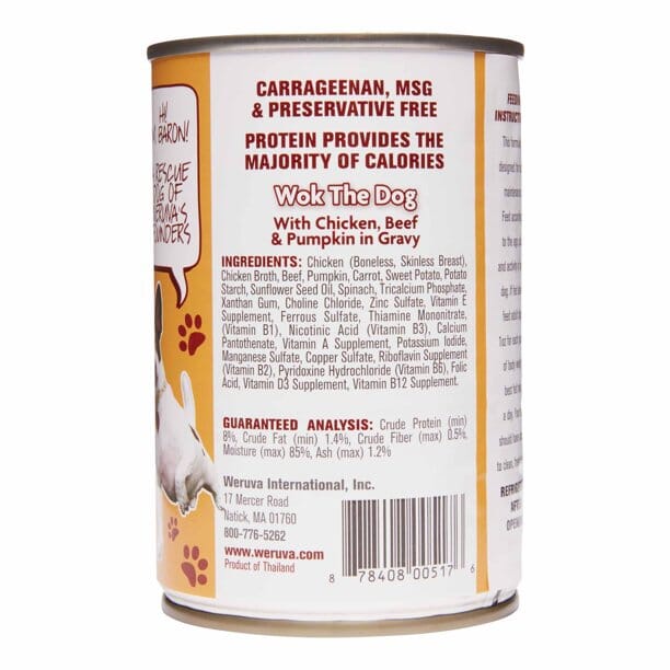 Weruva Meals N' More WOK THE DOG Wet Dog Food - 3 Oz Tub - Case of 12  