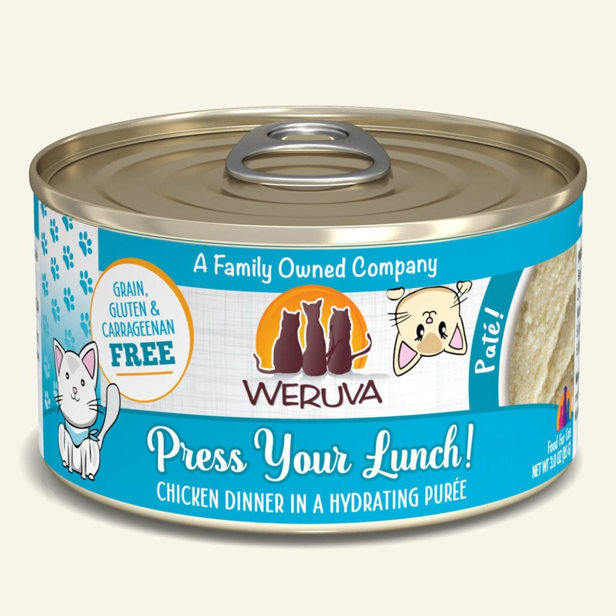 Weruva Pate Press Dinner Canned Cat Food - 3 Oz - Case of 12  