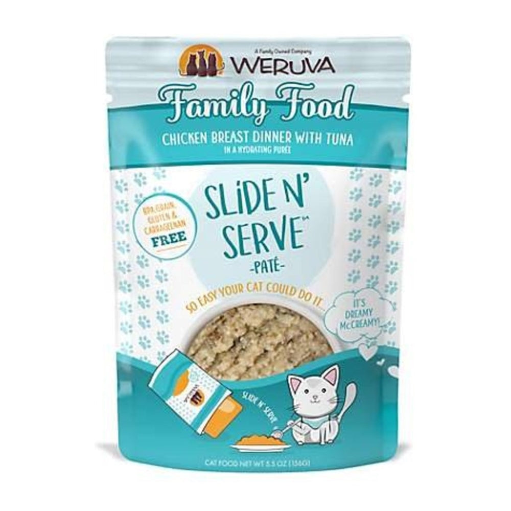 Weruva Slide and Serve Family Fued Wet Cat Food - 2.8 Oz - Case of 12  