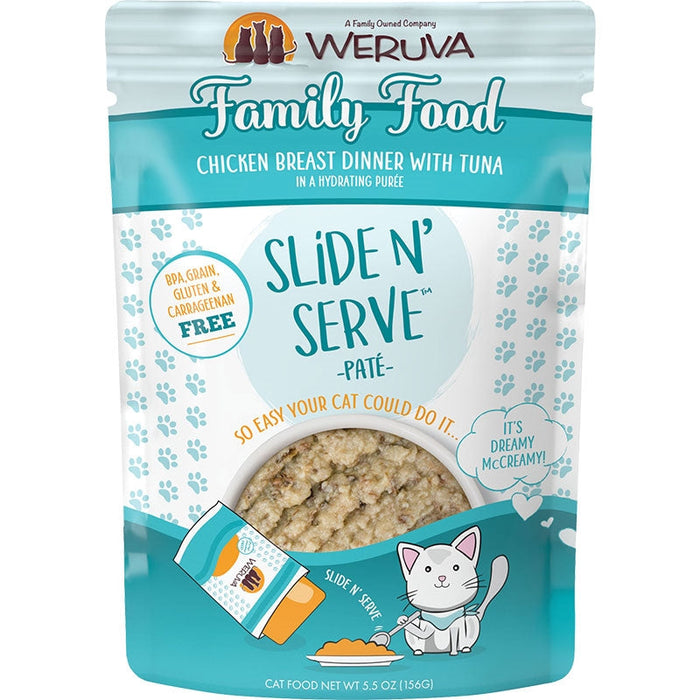 Weruva Slide and Serve Family Fued Wet Cat Food - 5.5 Oz - Case of 12