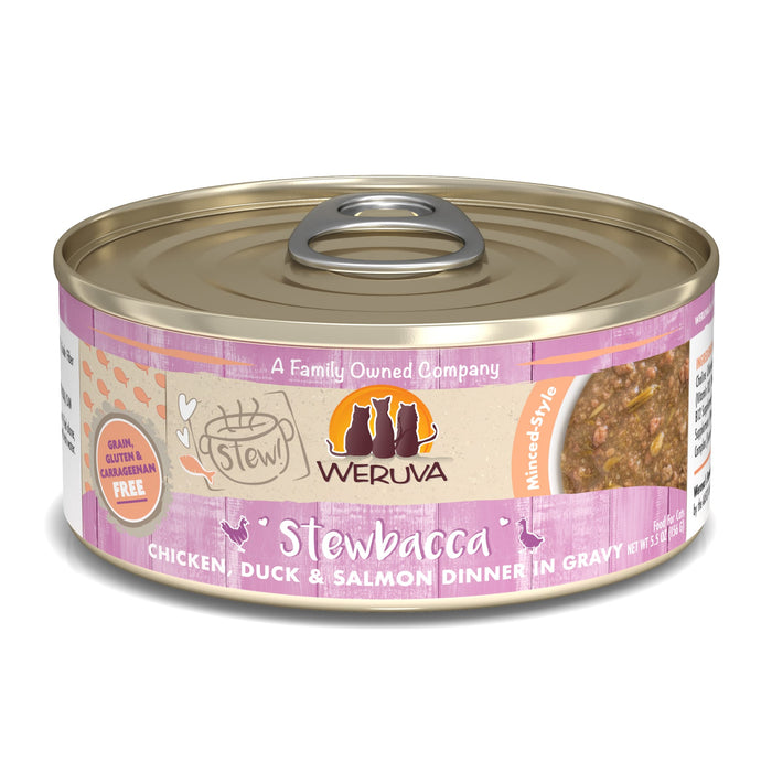 Weruva Stewbacca Chicken Duck and Salmon Canned Cat Food - 5.5 Oz - Case of 8