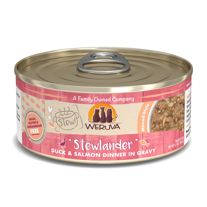 Weruva Stewlander Duck and Salmon Canned Cat Food - 5.5 Oz - Case of 8