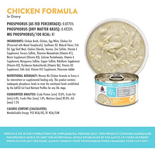 Weruva WX Chicken and Gravy Canned Cat Food - 3 Oz - Case of 12  