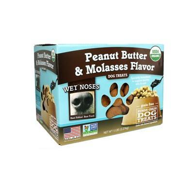 Wet Noses Treats Grain Free Peanut Butter Molasses Crunchy Dog Treats - 5 lb BULK  