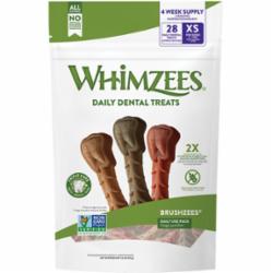 Whimzees Brushzee DAILY Pack Dental Dog Chews - Extra Small  