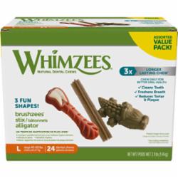 Whimzees Dental Dog Chews - Value Box - Large - 50.9 Oz