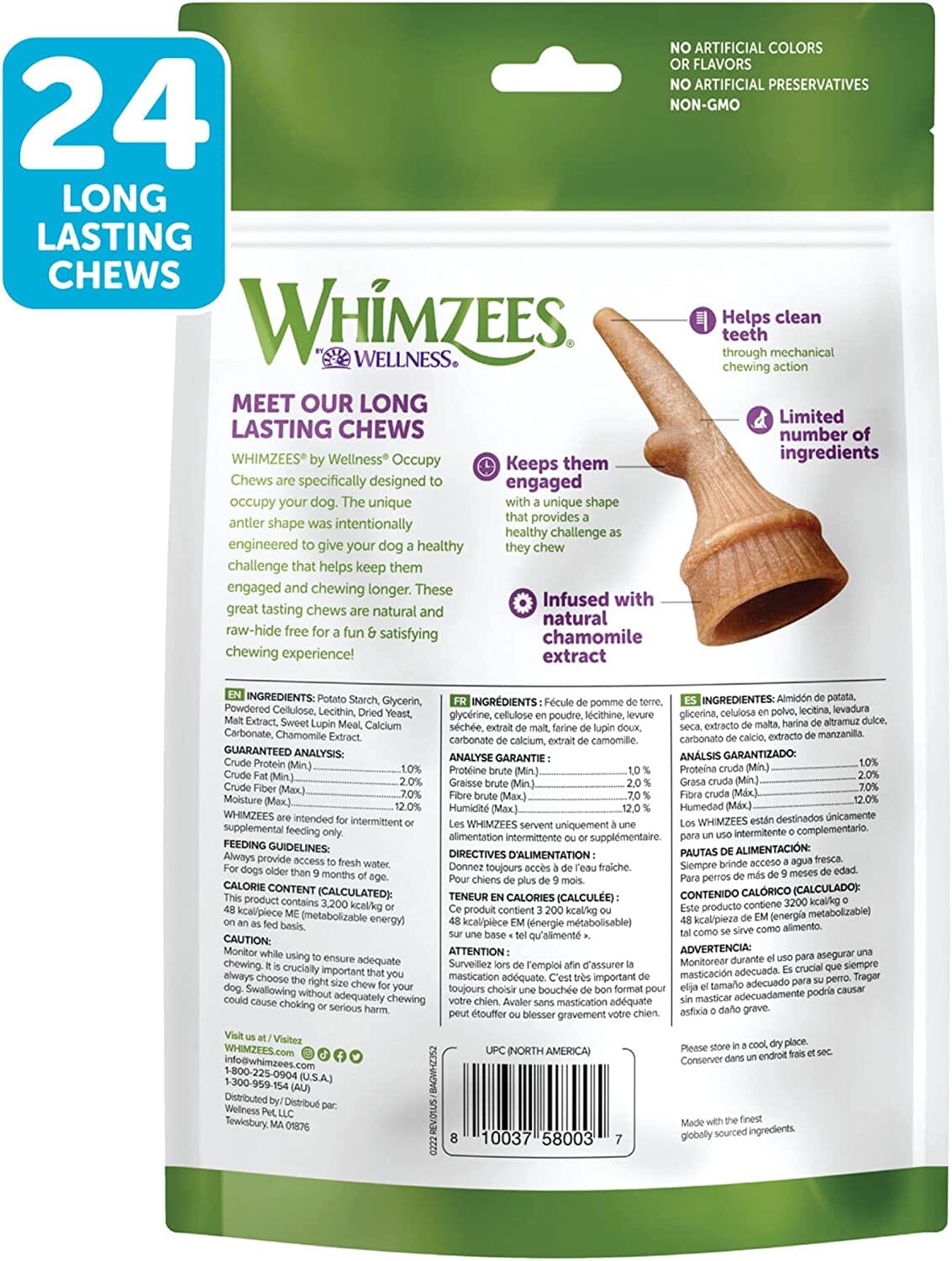 Whimzees Occupy Antler Value Bag Small Dog Chews - 12.7 Oz  