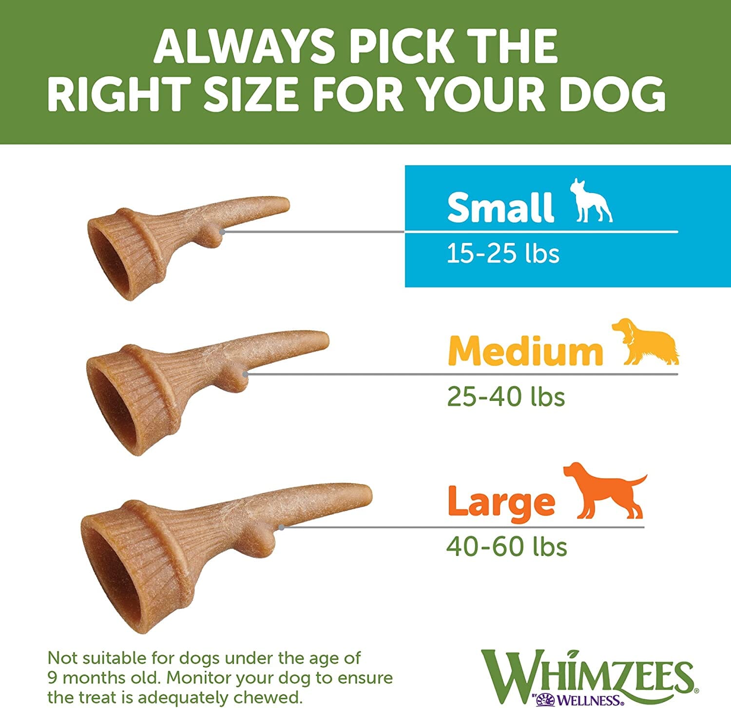 Whimzees Occupy Antler Value Bag Small Dog Chews - 12.7 Oz  