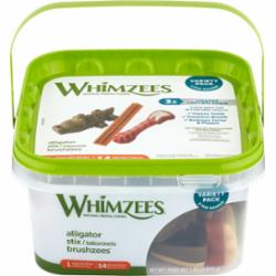 Whimzees Variety Pack Dental Dog Chews - Large - 14 Count Pail