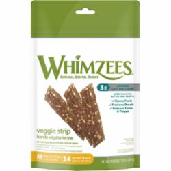 Whimzees Veggie Strip Dental Dog Chews - Medium - 14.8 Oz  