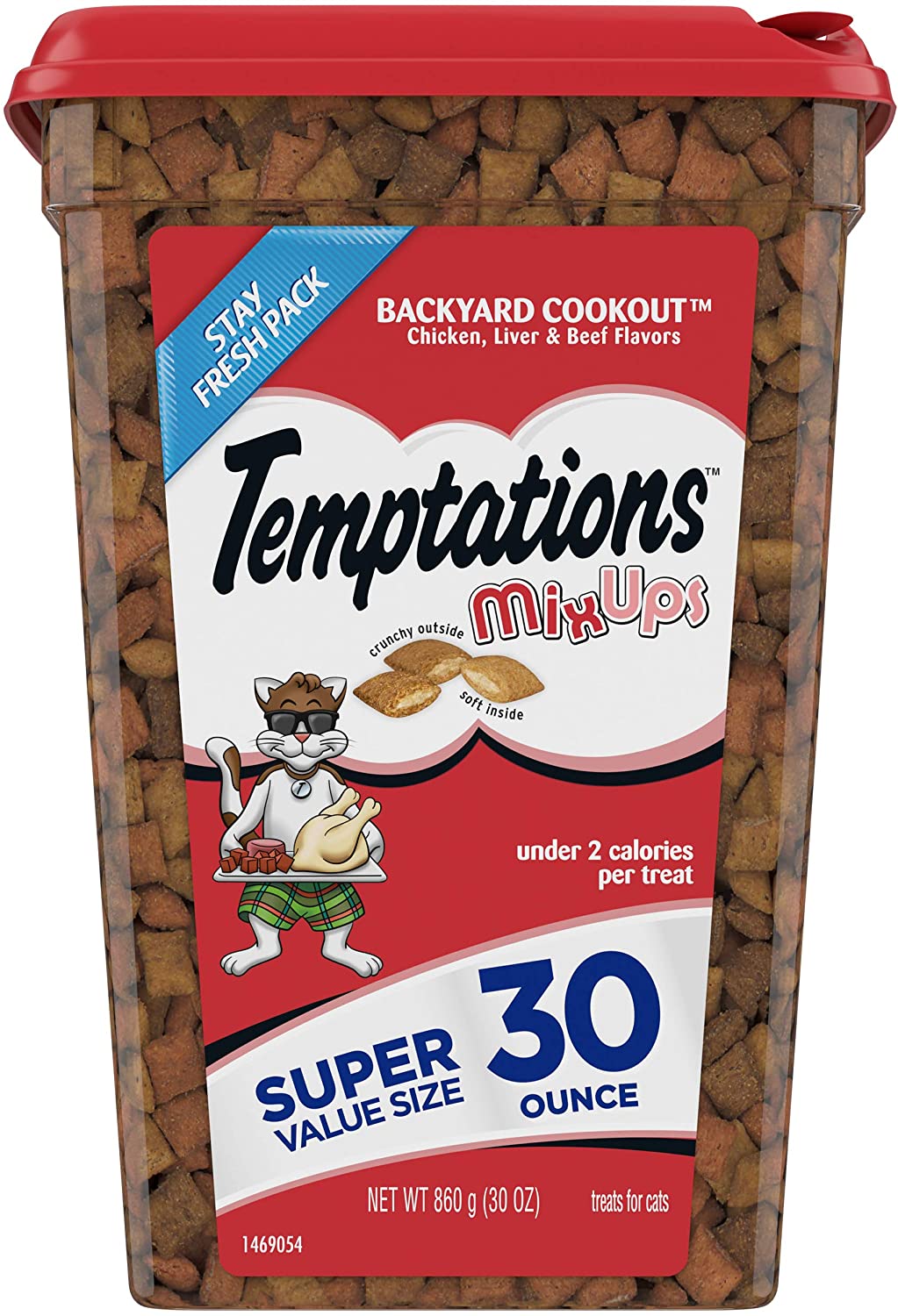 Whiskas Temptations Backyard Cookout Soft and Crunchy Cat Treats - 30 oz  