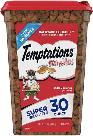 Whiskas Temptations Backyard Cookout Soft and Crunchy Cat Treats - 30 oz
