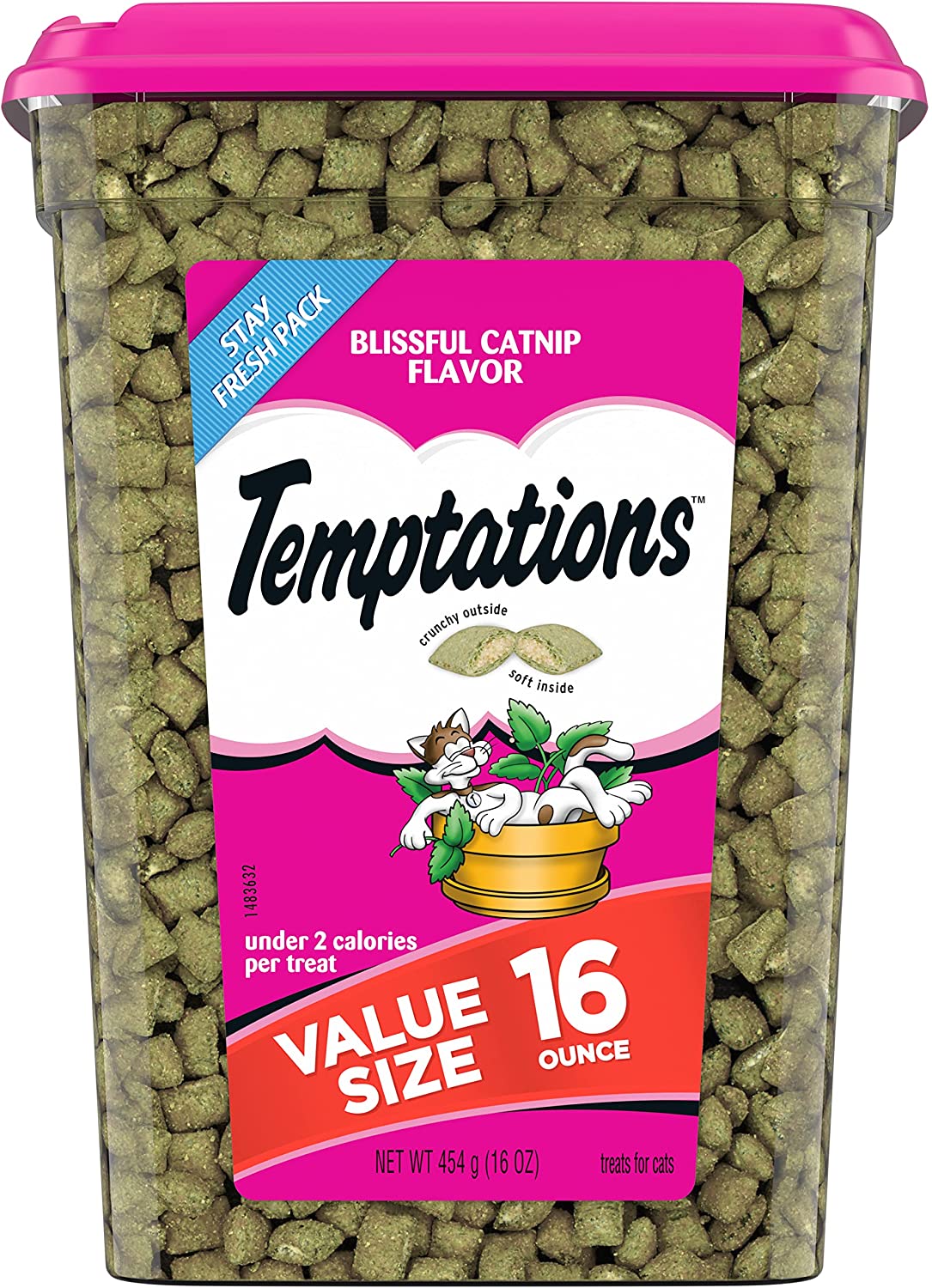 Whiskas Temptations Blissful Catnip Soft and Crunchy Cat Treats - 16 oz  