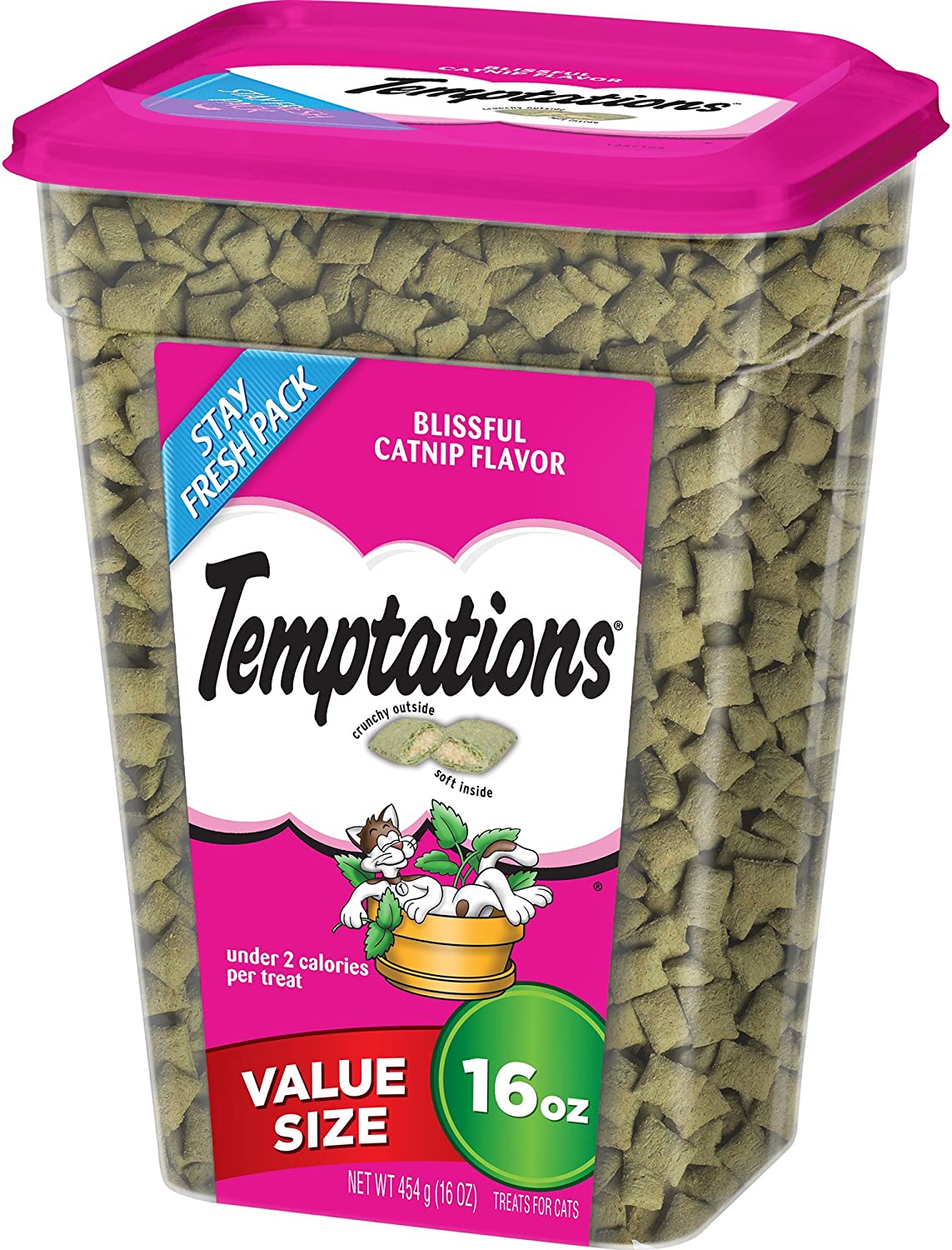 Whiskas Temptations Blissful Catnip Soft and Crunchy Cat Treats - 16 oz  