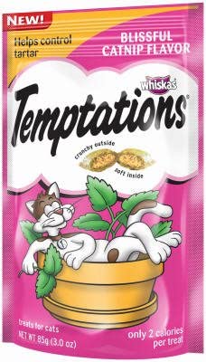 Whiskas Temptations Blissful Catnip Soft and Crunchy Cat Treats - 3 oz