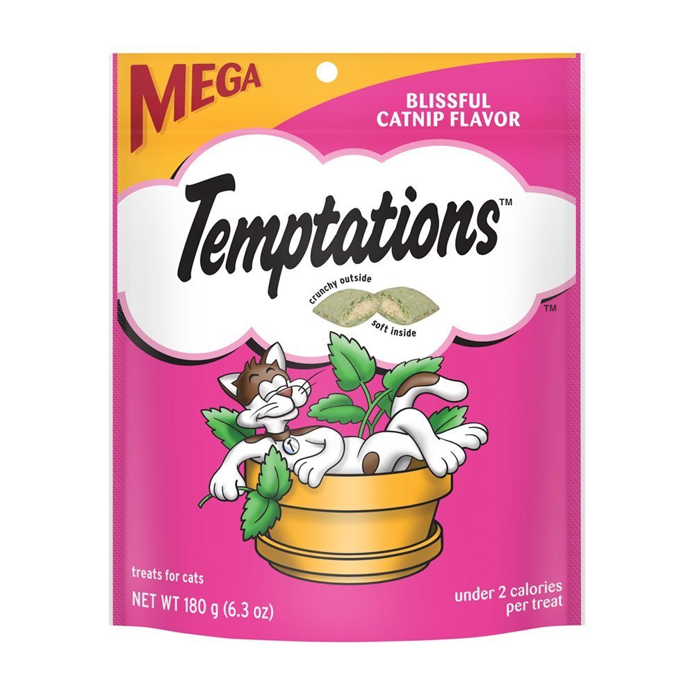 Whiskas Temptations Blissful Catnip Soft and Crunchy Cat Treats - 6.35 oz  