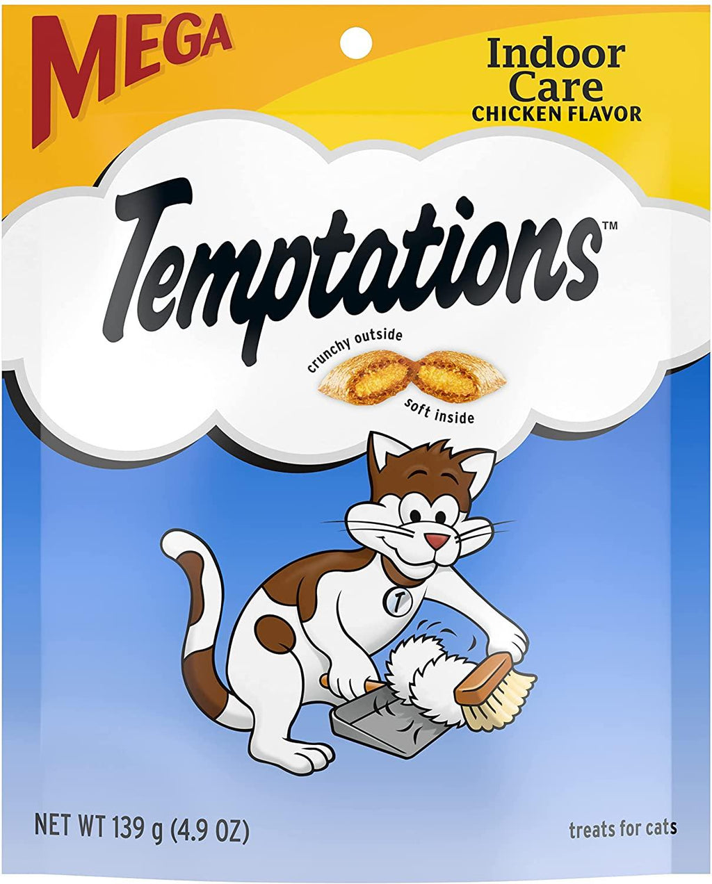 Whiskas Temptations Chicken Hairball Control Soft and Crunchy Cat Treats - 4.9 oz  
