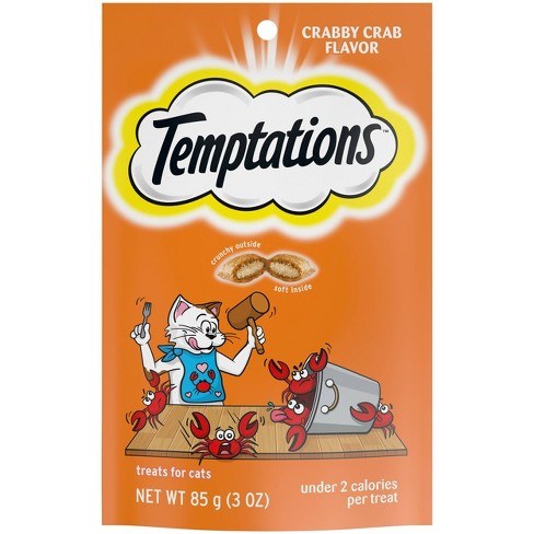 Whiskas Temptations Crabby Crab Soft and Crunchy Cat Treats - 3 oz  